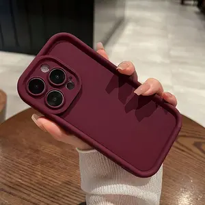 Iphone Solid Color Matte Soft Shell Case - Anti-Fall Mobile Phone Case Transparent White Black for Men Women for iPhone17/16 15 14 13 12 11 XS XR X 7 8 Mini Plus Pro Max SE