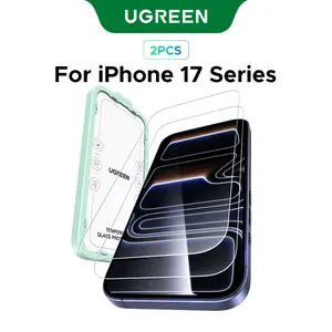UGREEN for iPhone 17 Series Screen Protector ,9H Hardness Grade Shatterproof HD Tempered Glass ,Full Coverage Easy Installation Case Friendly ,2 Pack，smooth tempered glass，100w，tiktokshopmemorialday