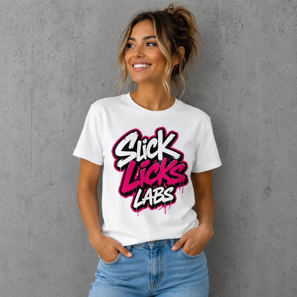 Slick Licks Labs Graffiti Logo Graphic T-Shirt - Premium Unisex Streetwear Tee