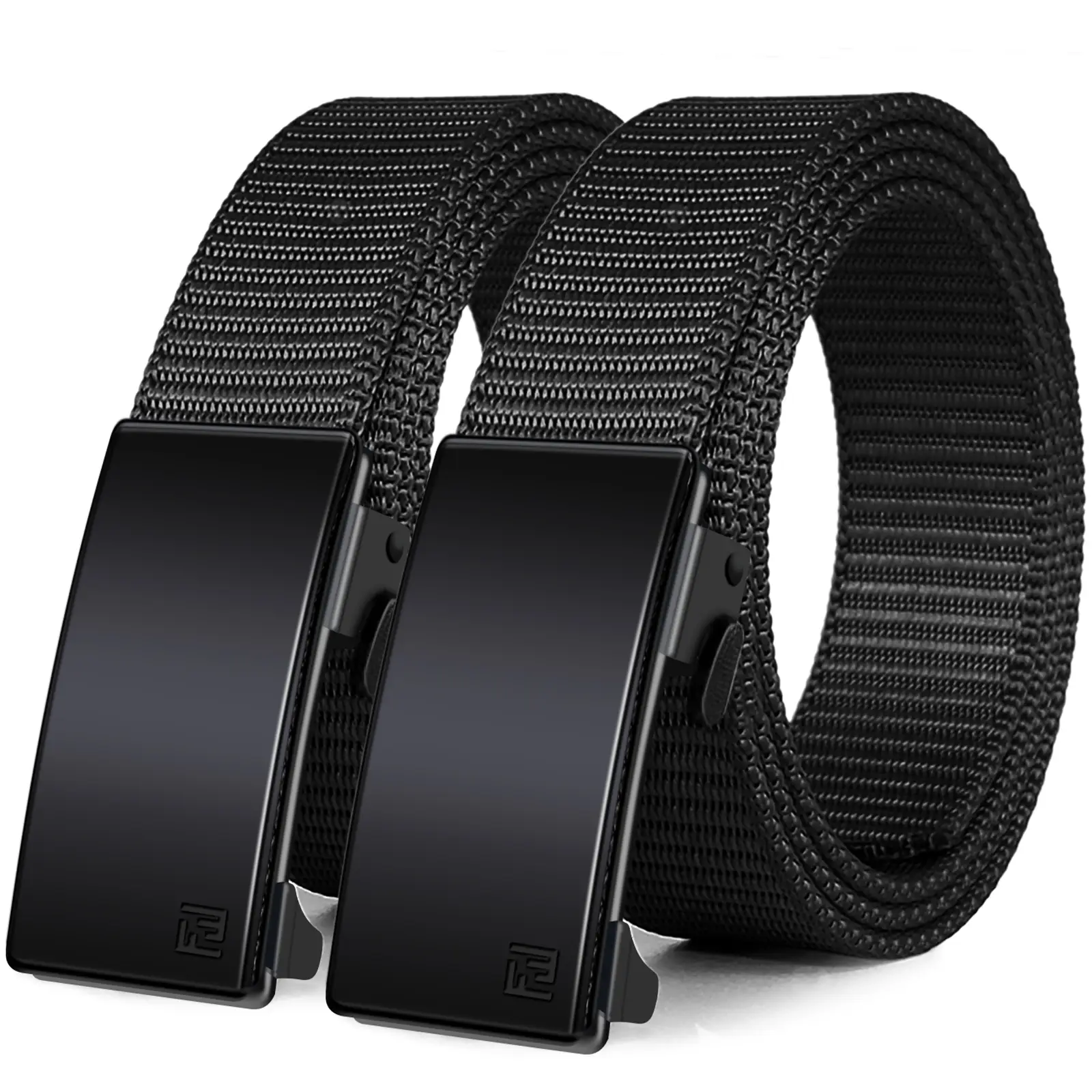 【Perfect fit】Fairwin Men's Ratchet Web Strap Micro-Adjust 1.25" Nylon Auto Buckle Sleek Golf & Casual Style Trendy Must-Have Belts Modern Synthetic Lo