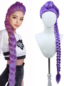 Women's Long Braided Wig, Rumi Wig for Kpop Singers & Anime Cosplay, Perfect for Stage Performance, Halloween Costumes, Parties
