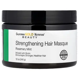 California Gold Nutrition Strengthening Hair Masque, Biotin, Rosemary Mint, 12 oz (340 g)