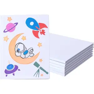 6 Pack Hardcover Blank Book,6x8 Inch Unlined Sketchbook Journal - 18 Sheets/36 Pages Each, Bulk Pack of White Hardcover Blank Books for Writing, Drawing Make Your Own Book, Multi-Purpose for Students & Adults