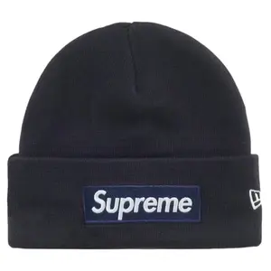 Supreme New Era Box Logo Beanie (FW25) Navy