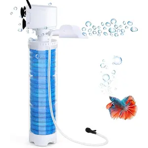20-100 Gal Multifunction Power Aquarium Filter, Up to 320GPH Adjustable Bubble & Silent  Mode Internal Fish  Filter for Filtration, Oxygenation, Circulation, Wavemaker