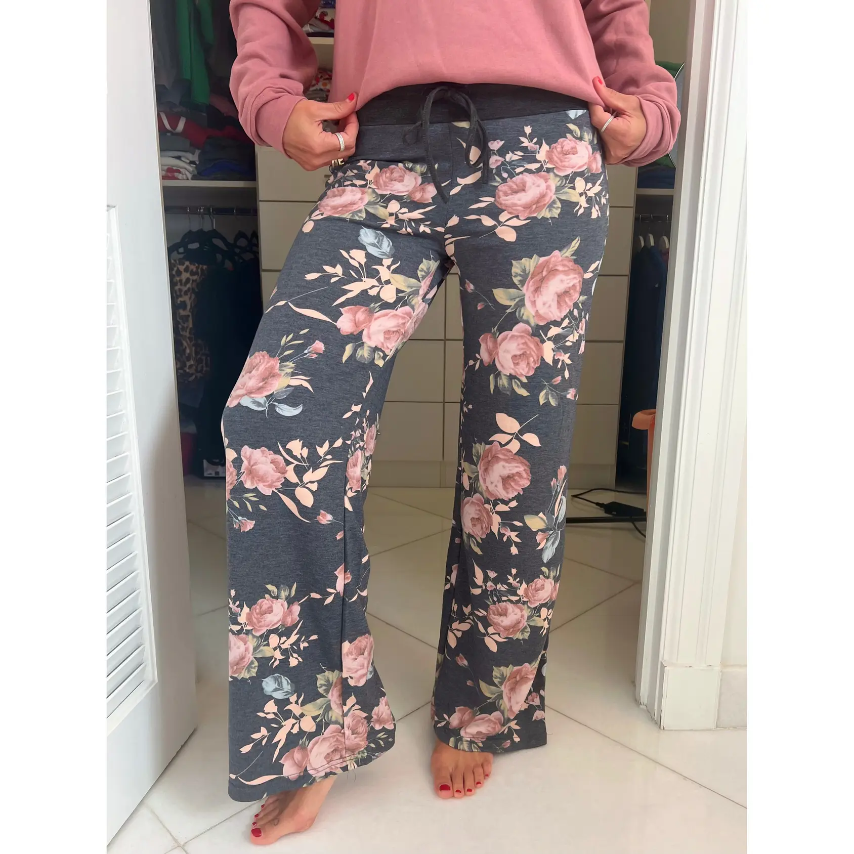 Peony Print Lounge Pants Peony Print Lounge Pants