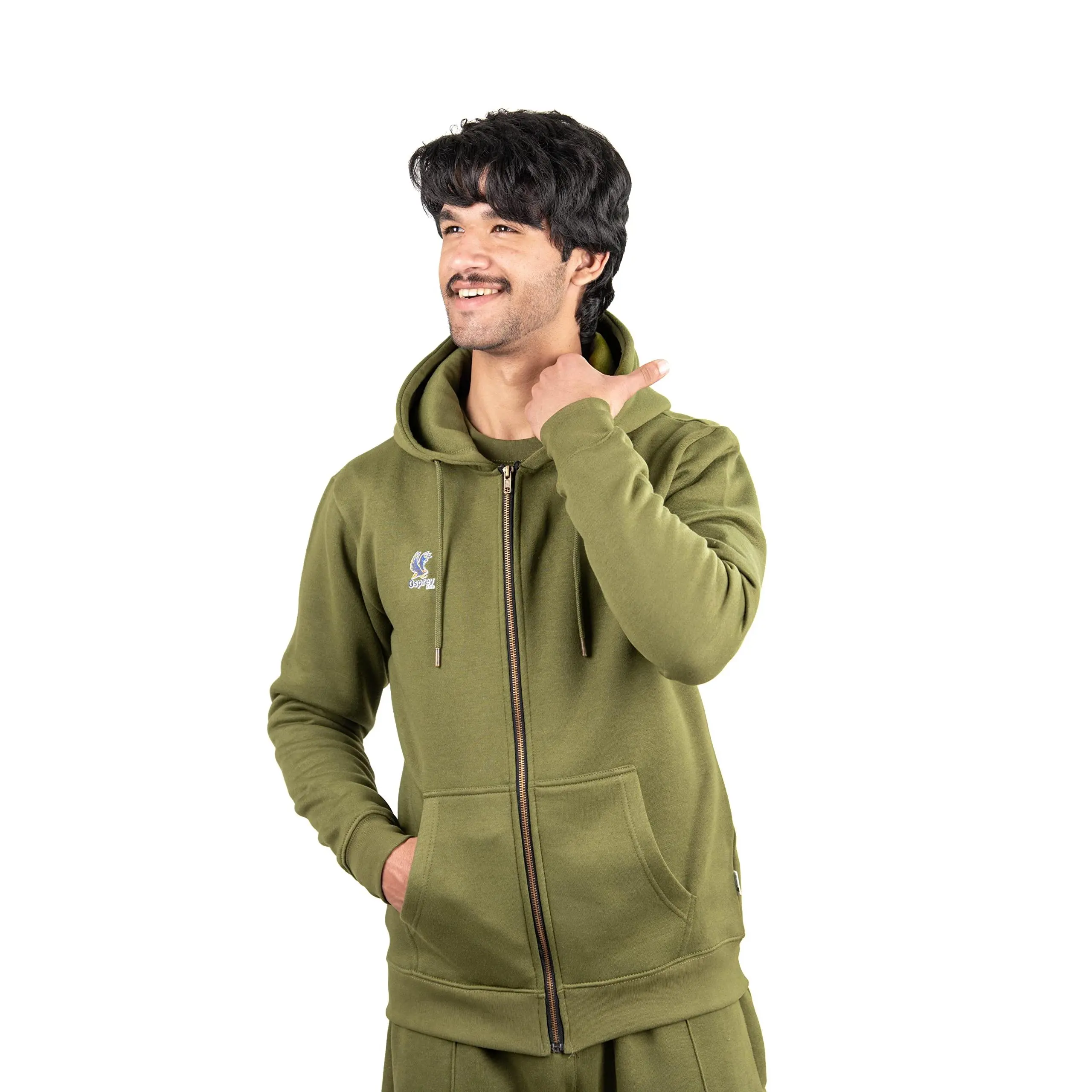 Osprey Full Zipper Fleece Sweatshirt | 320 GSM | 60% Polyester, 40% Cotton