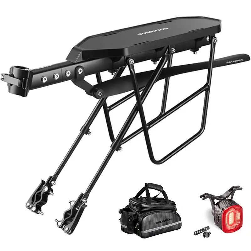 ROCKBROS Quick Release Rear Bike Cargo Rack, Adjustable for 26”-29” Mountain Bikes ROCKBROS Quick Release Rear Bike Cargo Rack, Adjustable for 26”-29” Mountain Bikes