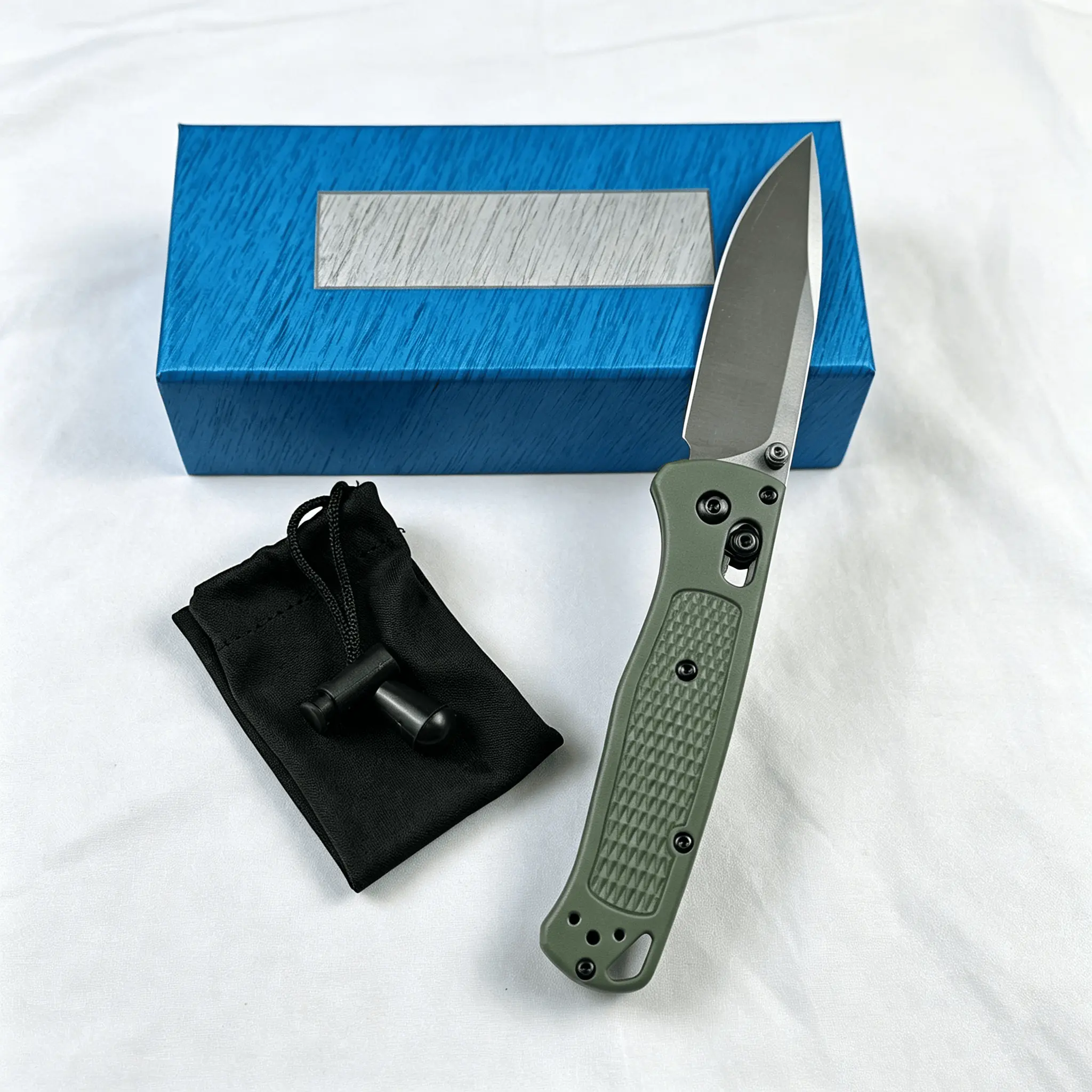 Military Green Handle, Gray Blade 