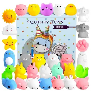 30 PCS Mini Squishy Mochi Toys – Kawaii Animal Stress Relief Toys, Easter Basket Stuffers, Party Favors, Egg Fillers for Kids, Squeeze Fun Toys