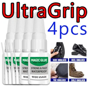 Super Glue 4PCS Pack, High-Strength Fast Dry Adhesive, All-Purpose Cyanoacrylate Glue for Shoes, Plastic, Wood, Glass, Leather, Metal, Ceramic, Porcelain, Instant Repair Glue Kit