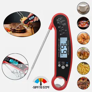 Instant Read Digital LCD Thermometer for Kitchen Cooking & BBQ Food - Accurate Temperature Readings - Ideal for Meat & Food Preparation
