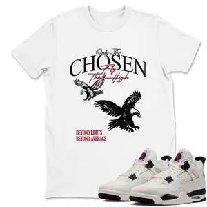 4 Flight Club Shirt, 4 Flight Club Graphic T-Shirt, Only The Chosen Fly This High Tee Match Sneaker, Everyday Wear, No Fuss