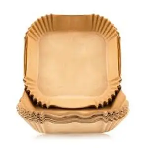 Air Fryer Liners 125pcs Non-Stick Disposable Air Fryer Liners 8 Inch Unbleached Parchment Paper for 5-8 QT Baking, Microwave Bakeware Set Utensils