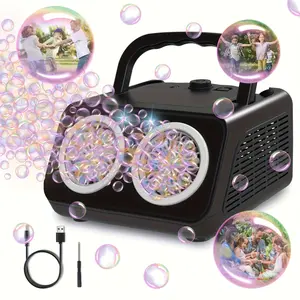 Babywendy Electric Bubble Maker with Dual Fans, Producing Over 20, 000 Bubbles Per Minute, Ideal for Children And Toddlers, Battery Operated, Comes with Bubble Solution, Perfect for Outdoor Play