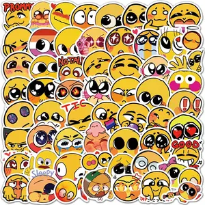 Cute Smile Face Emotional Sticker, Self Adhesive Decorative Stickers, DIY Decals for Water Bottle, Laptop, Phone Case, Scrapbooking, Journal Making, Cover, Accessories