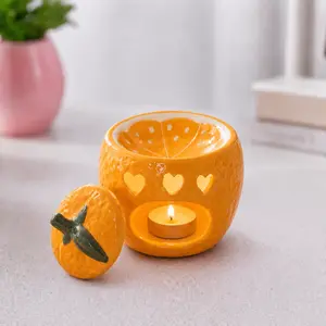 Wax Melt Burner - Orange Glow Home Fragrance Accessory for Home Care Supplies