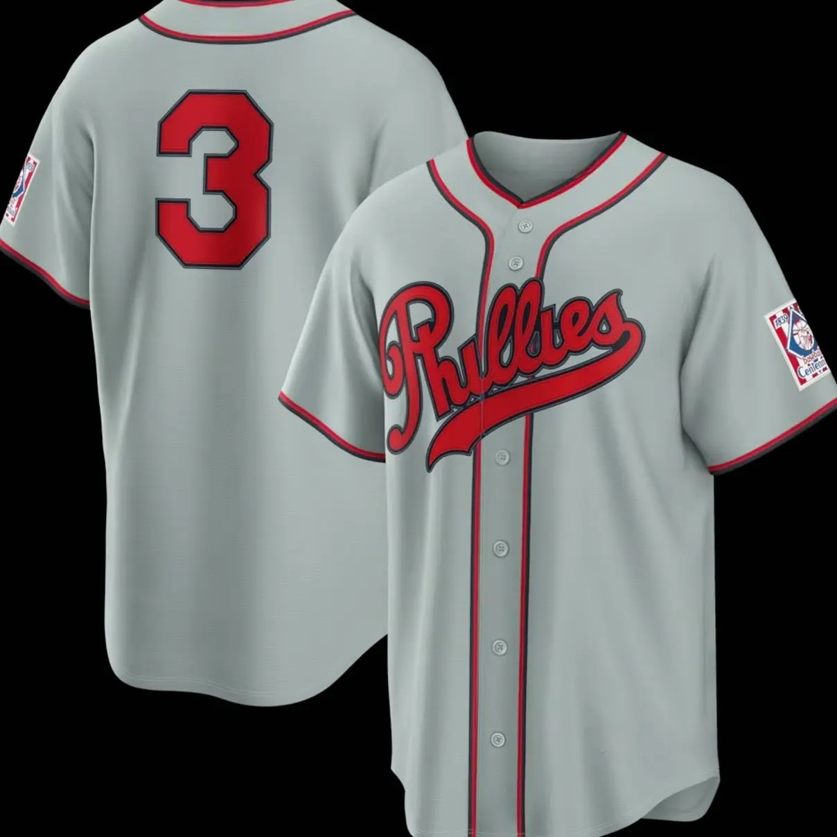 Unisex Baseball Player Harper 3  Philadelphia Team Stadium Jersey 2026 Field of Dreams Stadium Jersey - Gray