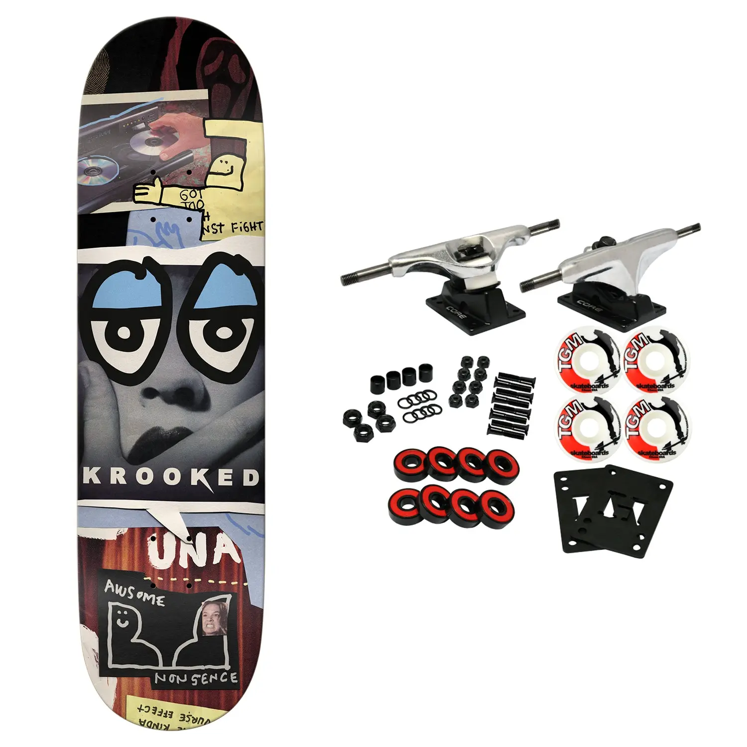 Krooked Skateboard Complete Una Nonsense 8.28" x 31.7"