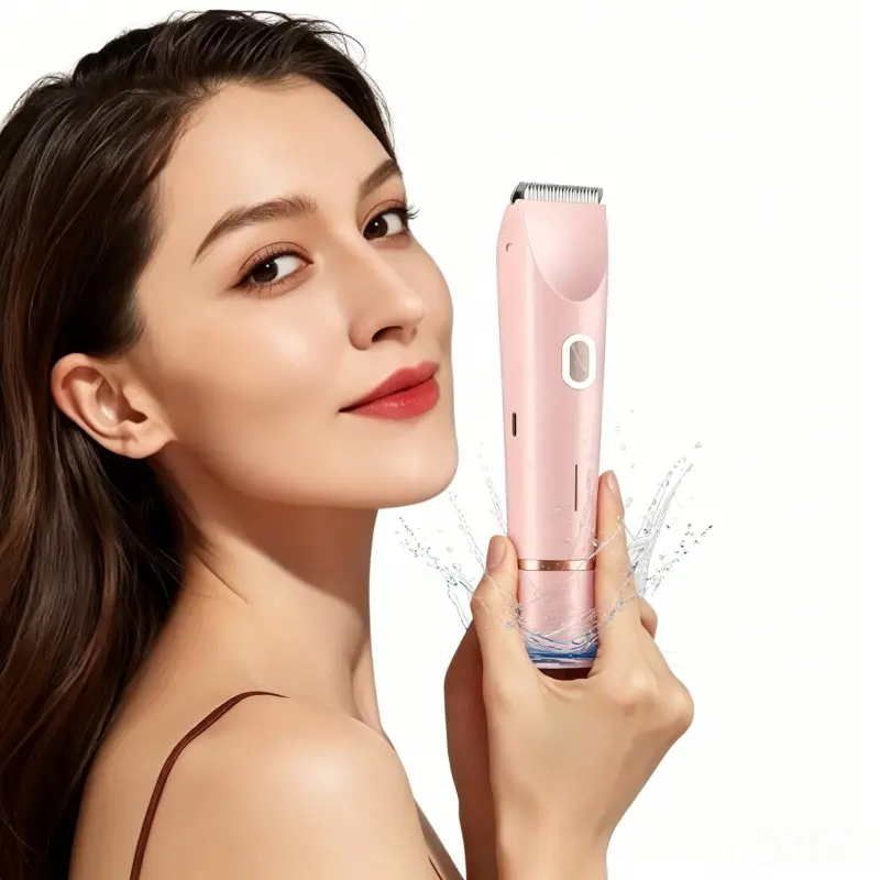 2-in-1 Women's Double-Headed Razor, Wet and Dry Electric Waterproof Bikini Trimmer, Suitable for Face, Body, and Intimate Areas - Rechargeable Lithium Battery, USB Charging, Hair Removal and Shaving, Ideal for Gift Giving