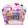 Townley Girl Disney Minnie Mouse 12-Piece Gentle Plant-Based Moisturizing Scented Cosmetic Pack - Girls' Lip Care Makeup Products with Lipgloss, Cartoon & Multiple Shades Lipstick & Lip Gloss, Christmas Gift (Ages 3+)