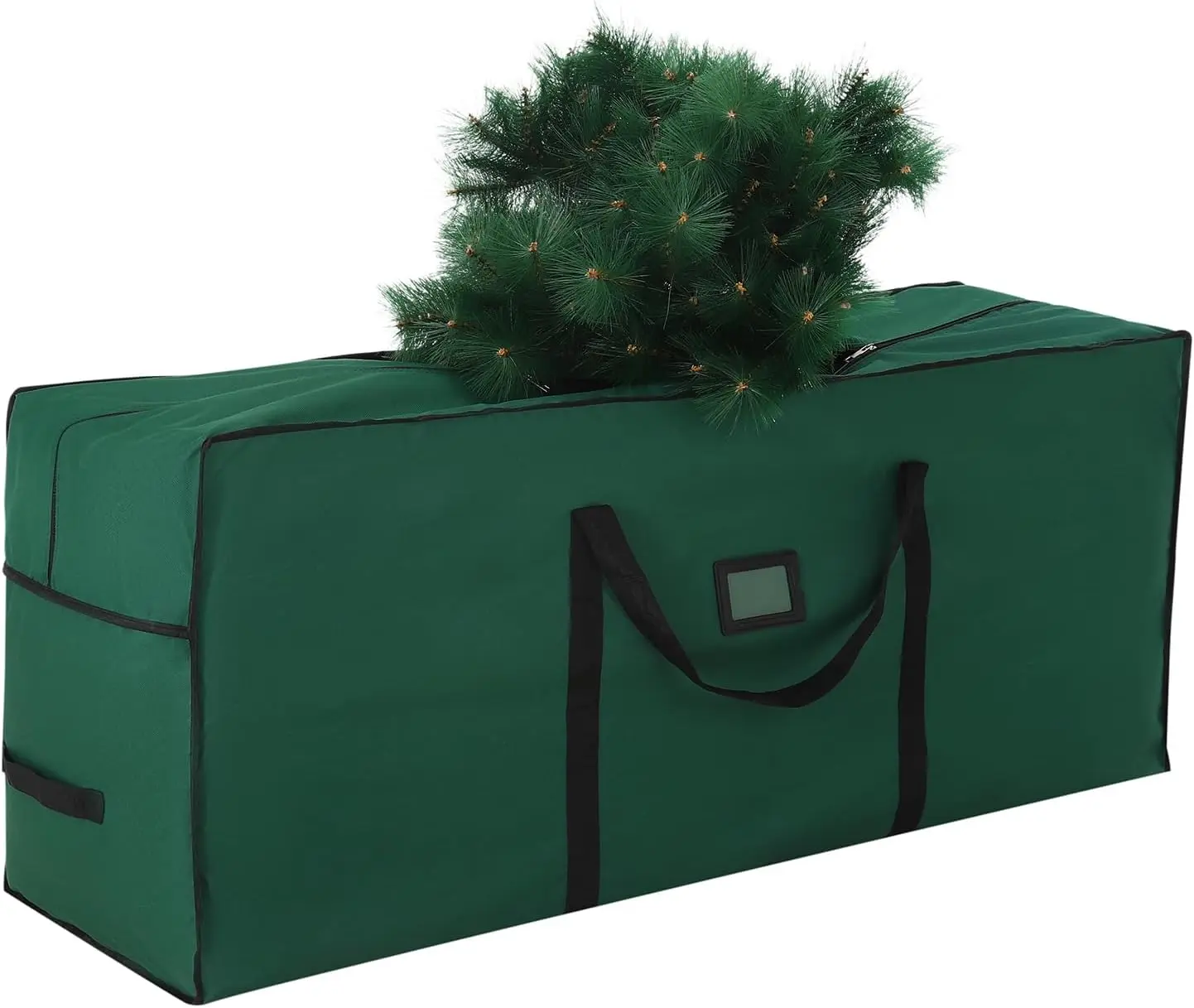 Large Christmas Tree Storage Bag 7.5 ft, 600D Oxford Fabric Heavy Duty Christmas Tree Container,  Xmas Artificial Tree Storage Box with Reinforced Handles and Dual Zippers, Green