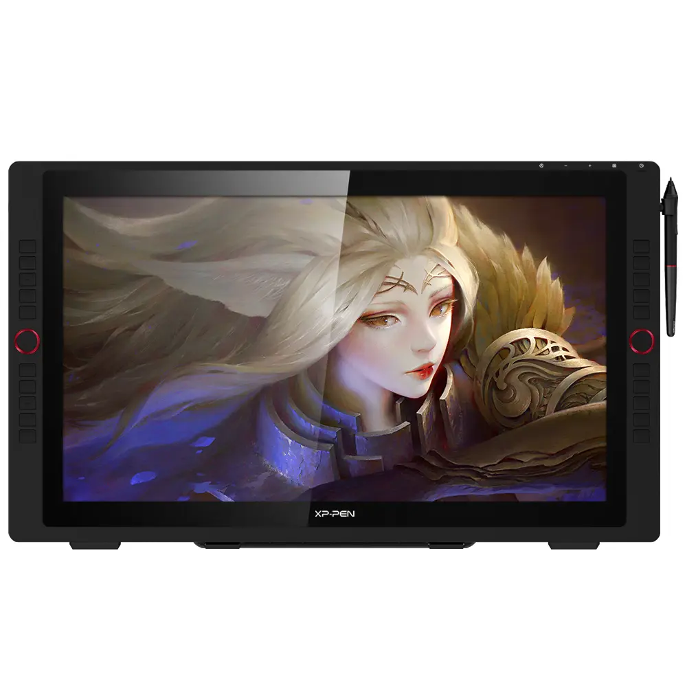 XPPen Artist 24 Pro 2.5K QHD Drawing Tablet with Screen,16.7M Colors Graphics Tablet with 8192 Pen Pressure Battery-Free Tilt Stylus & 20 Shortcut Keys for Windows, Mac, Chrome, Linux, 23.8"