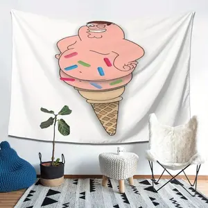 Family Guy Peter Griffin Tapestry Wall Hanging - Premium Polyester Fabric, Horizontal Vibrant Cartoon Print for Living Room, Bedroom