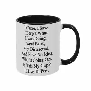 Funny Memory Loss Quote Mug (11oz/15oz) Sarcastic Text Print Design Durable Ceramic Coffee Cup Dishwasher Safe Great for Office Home Birthday Gift Coworker Present Daily Coffee or Tea Moments