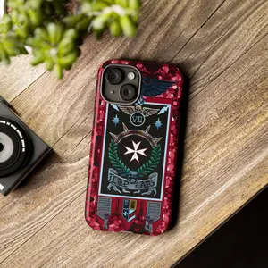 Warhammer 40k Black Templars Phone Case - Grimdark Space Marine Maltese Cross Art Design for iPhone 16 Pro Max 15 Plus 14 13 12 11 XS Max & Samsung Galaxy – Shockproof Polycarbonate TPU