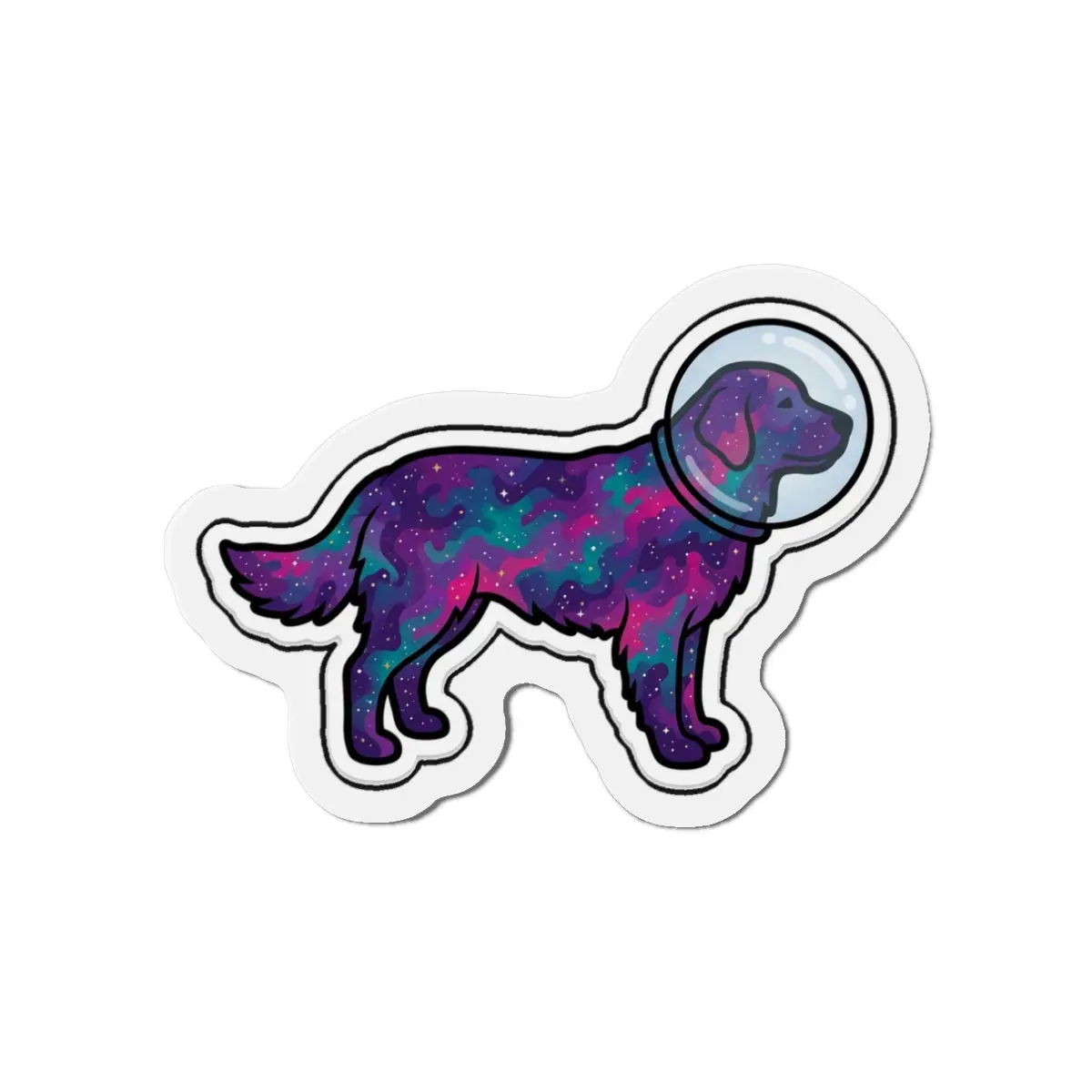 Cosmic Golden Retriever Magnet | Tritan