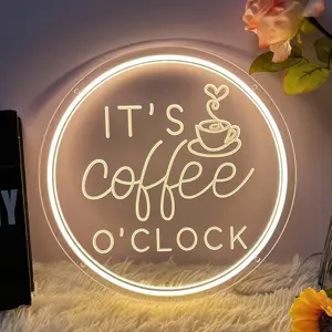 Coffee Neon Sign for Coffee Bar for Wall Decor Beer Bar Shop Club Restaurant Hotel Gift 30CM*30CM