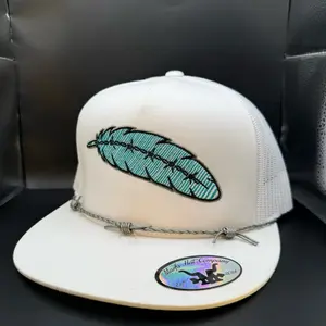 Barbed Feather SnapBack Hat with Unique Design and Barb Wire Detailing by Marfa Hat Company