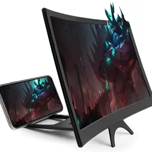 12 Inch Phone Projector, 3D Screen Extender for Movies Games Videos, Foldable Smartphone Stand, Cellphone Holder, Cell Phone Mount, Enhance Your Viewing Experience