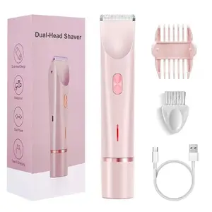 Electric Double-head Multifunctional Private Hair Trimmer, Waterproof Special Hair Removal Artifact for Women, Automatic Ladies Shaver