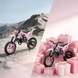 XIOTURI Kids Dirt Bike:Children's electric toys car, Max Speed 40 KM/H, Professional Front &Rear Disc Brakes for Safe Riding(Pink)