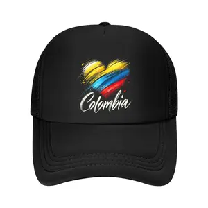 Colombia Flag Heart Colombian Pride Baseball Cap