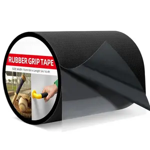 Rubber Grip Tape, Ultra   Anti Slip Tape with Textured Adhesive for DIY Tools & Gadgets (Black, 6In x 16.4Ft)