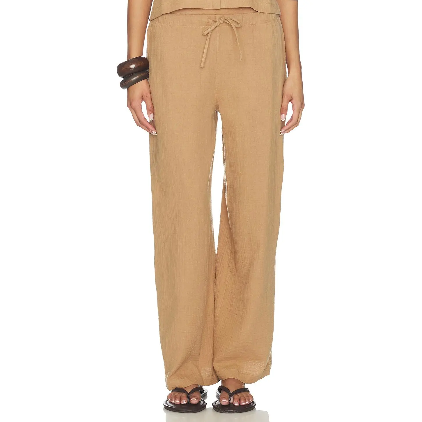 Barefoot Dreams Wide Leg Pant in Dark Tan