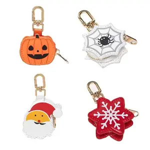 Halloween Cute pumpkin pendant, mini keychain accessory, perfect gift for bags and backpacks, all season casual style, Halloween Gothic style  Christmas snowman and snowflake creative pendants are unique gifts for friends and family