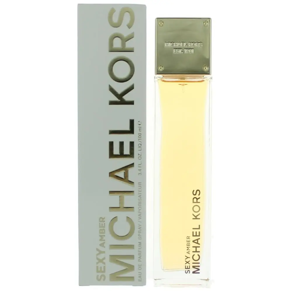 Women's Michael Kors Sexy Amber EDP Spray - 3.4oz (3 to 3.9 fl oz), August 2013 Launch, Citrus-Floral Scent with Scent Layering, Deeply Seductive Musk & Amber Blend, Warm Woods, Sandalwood Amber Women's Fragrance