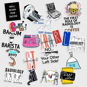 Sticker Pack 20 Radiology Tech Vinyl Sticker, Medical Imaging Career Decal for Laptop Tumbler
