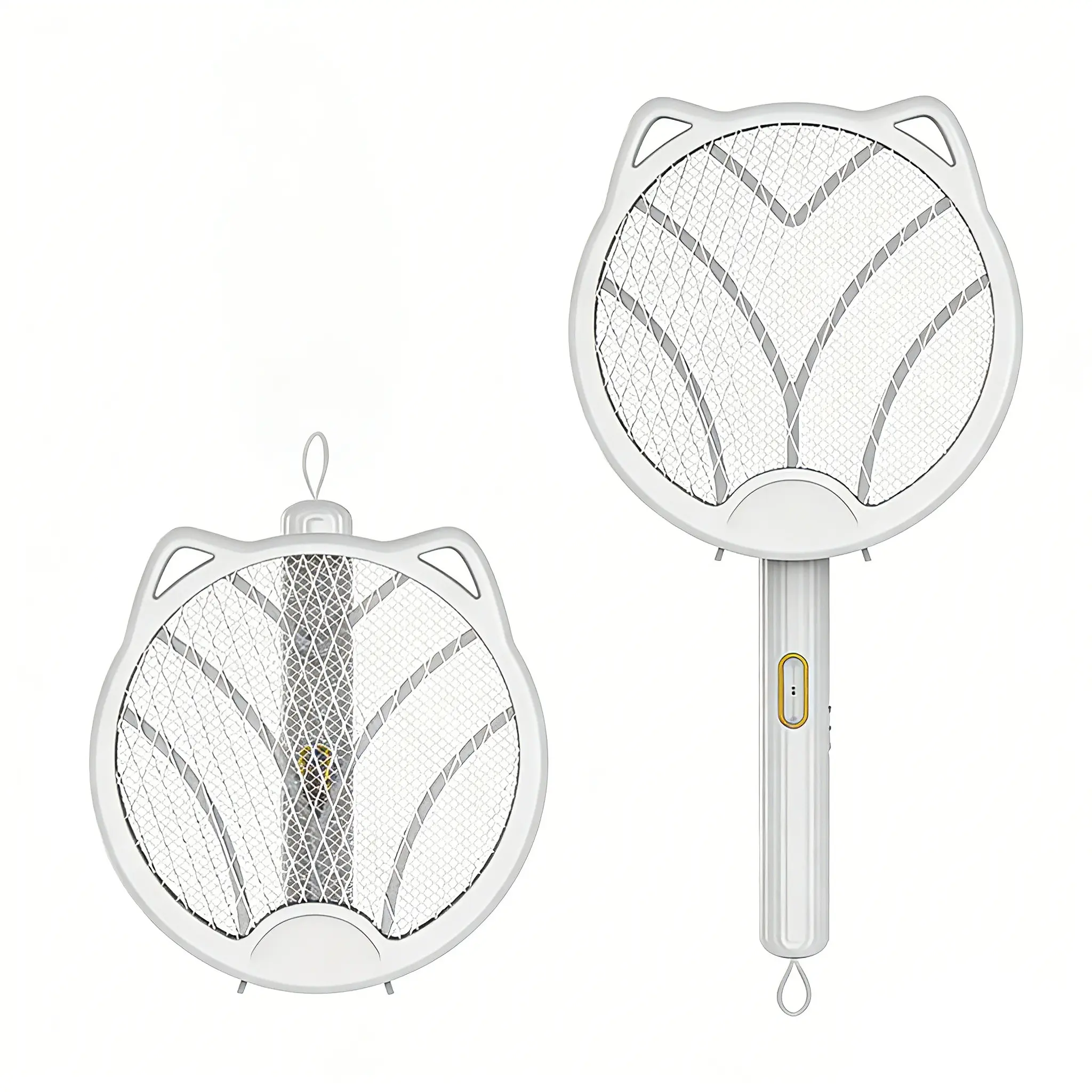 1 PCS, 4 in 1 Portable Electric Mosquito Rechargeable Eliminator with USB Charging, Foldable Electric Mosquito Swatter with Mosquito Repellent Lamp, Electronic Mosquito Zapper, Mosquito Zapper Killer, 3000V