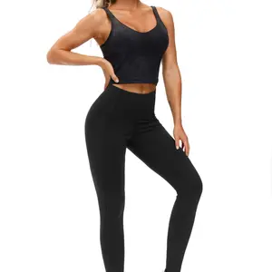 THE GYM PEOPLE Thick High Waist Yoga Pants with Pockets, Tummy Control Workout Running Yoga Leggings for Women