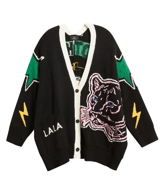 LALA Stylish and relaxed embroidered women's cardigan high-quality