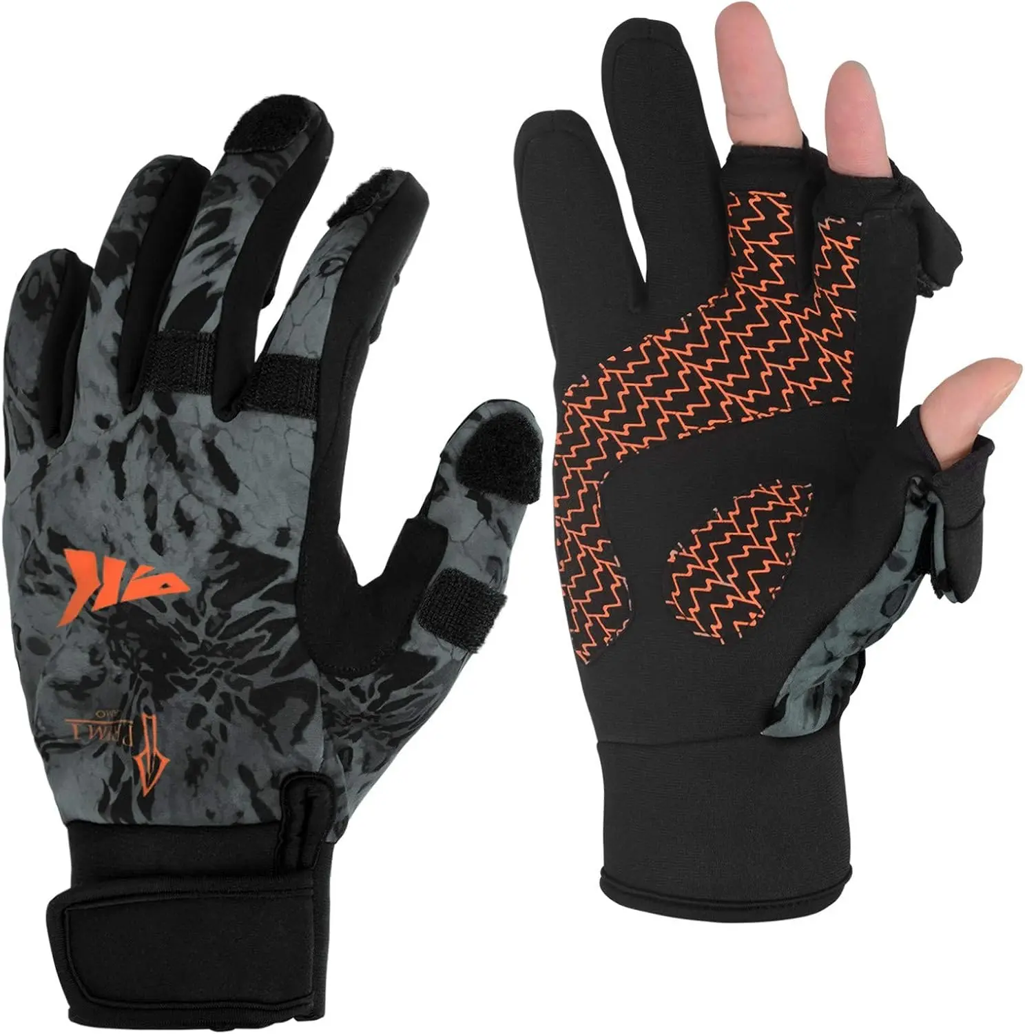 KastKing Mountain Mist Cold Winter Weather Fishing Gloves for Men and Women | Open Finger Slots, Smart Phone Friendly Fingertips, Anti-Slip Palm Material Ideal for Ice Fishing