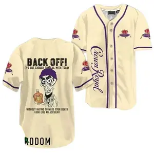 Funny Skeleton Design Crown Royal Theme Gift for Friends Unique Customizable Baseball Jersey Shirt for Him