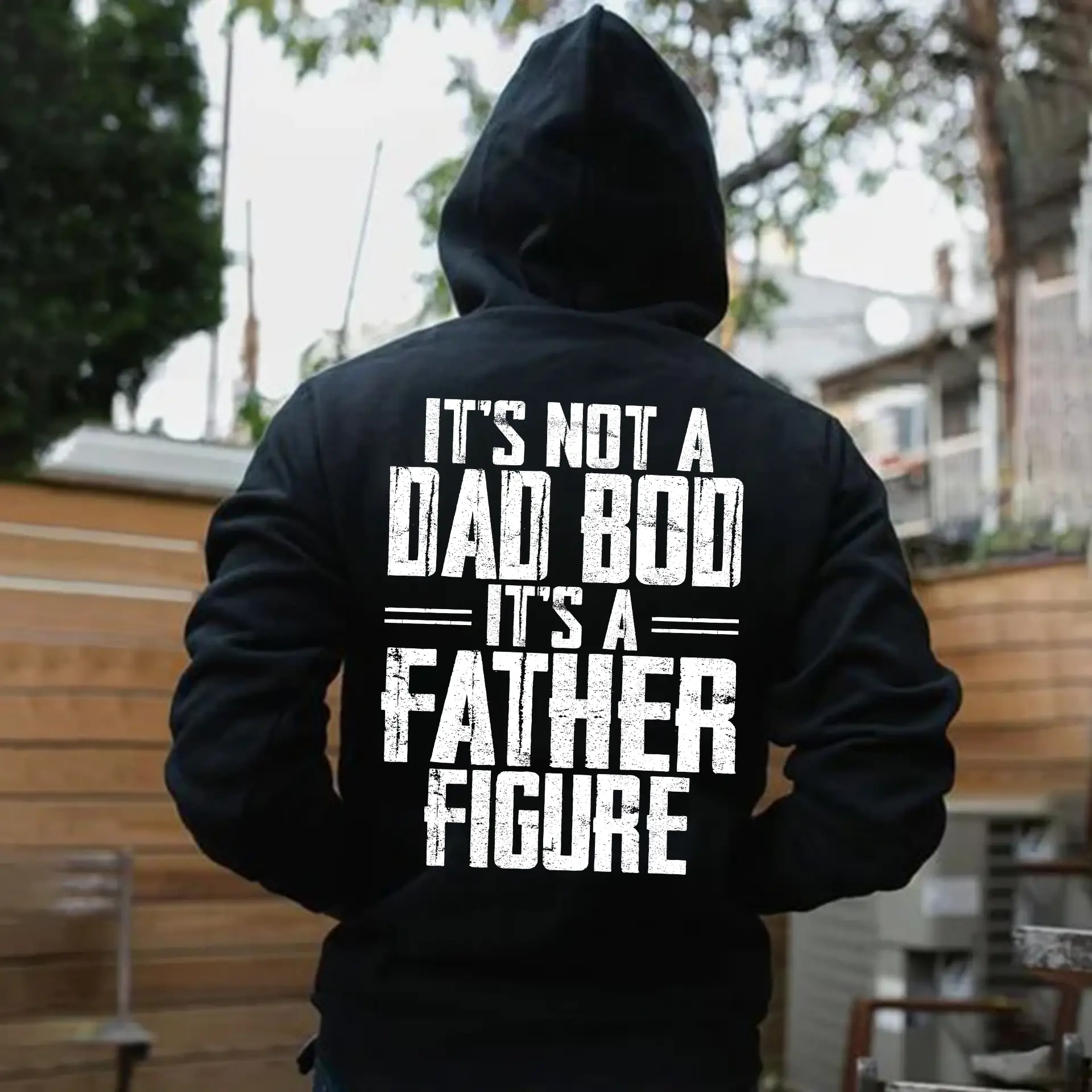Funny Dad Hoodie – “It’s Not a Dad Bod It’s a Father Figure” Graphic Shirt, Cool Father Gift