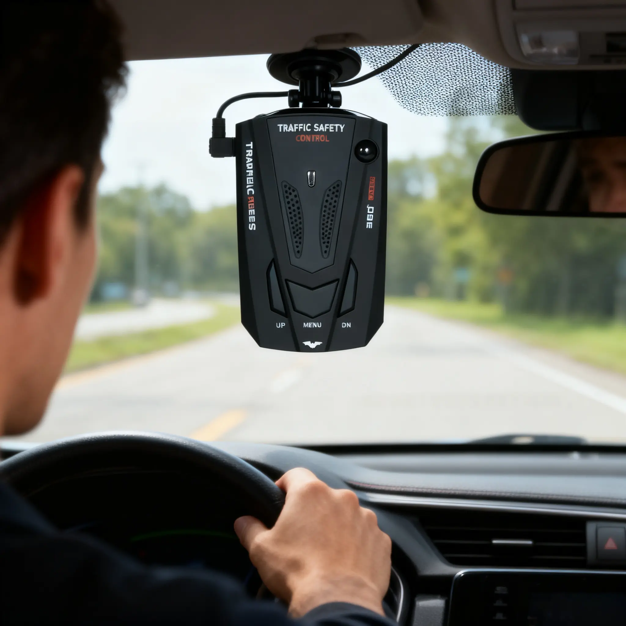 V7 Automotive Laser Detection Detector, Real Time LED Screen Display, Adjustable Modes Car Driving Safety Alert Unit