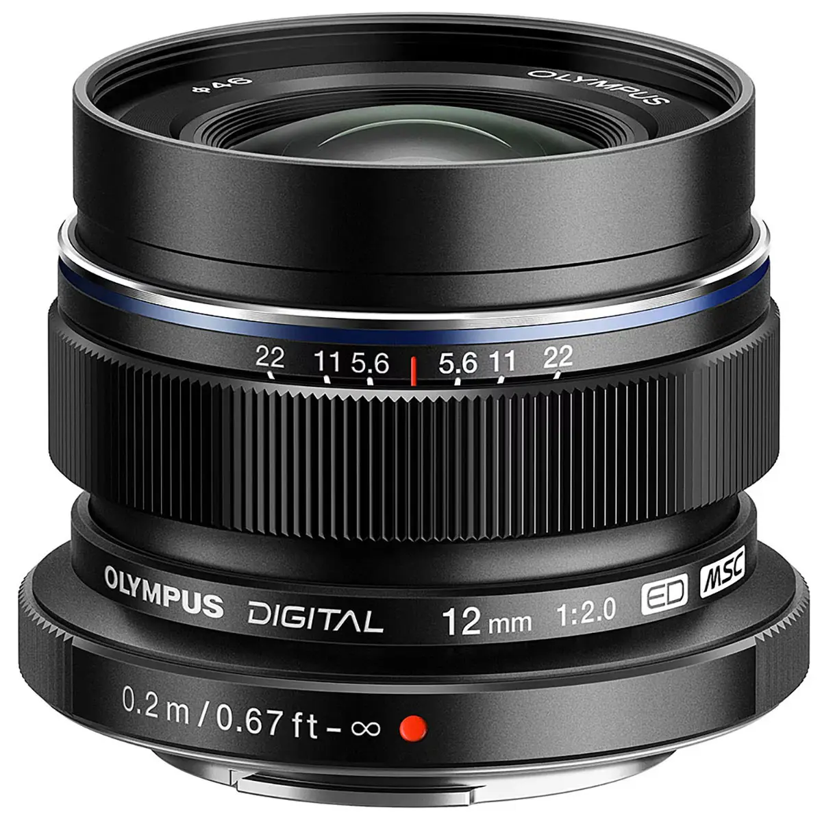 OM SYSTEM M.Zuiko Digital ED 12mm f/2 Aperture Wide-Angle Digital Camera Lens, Black, Micro 4 Thirds Mount, Manual Focus Capability